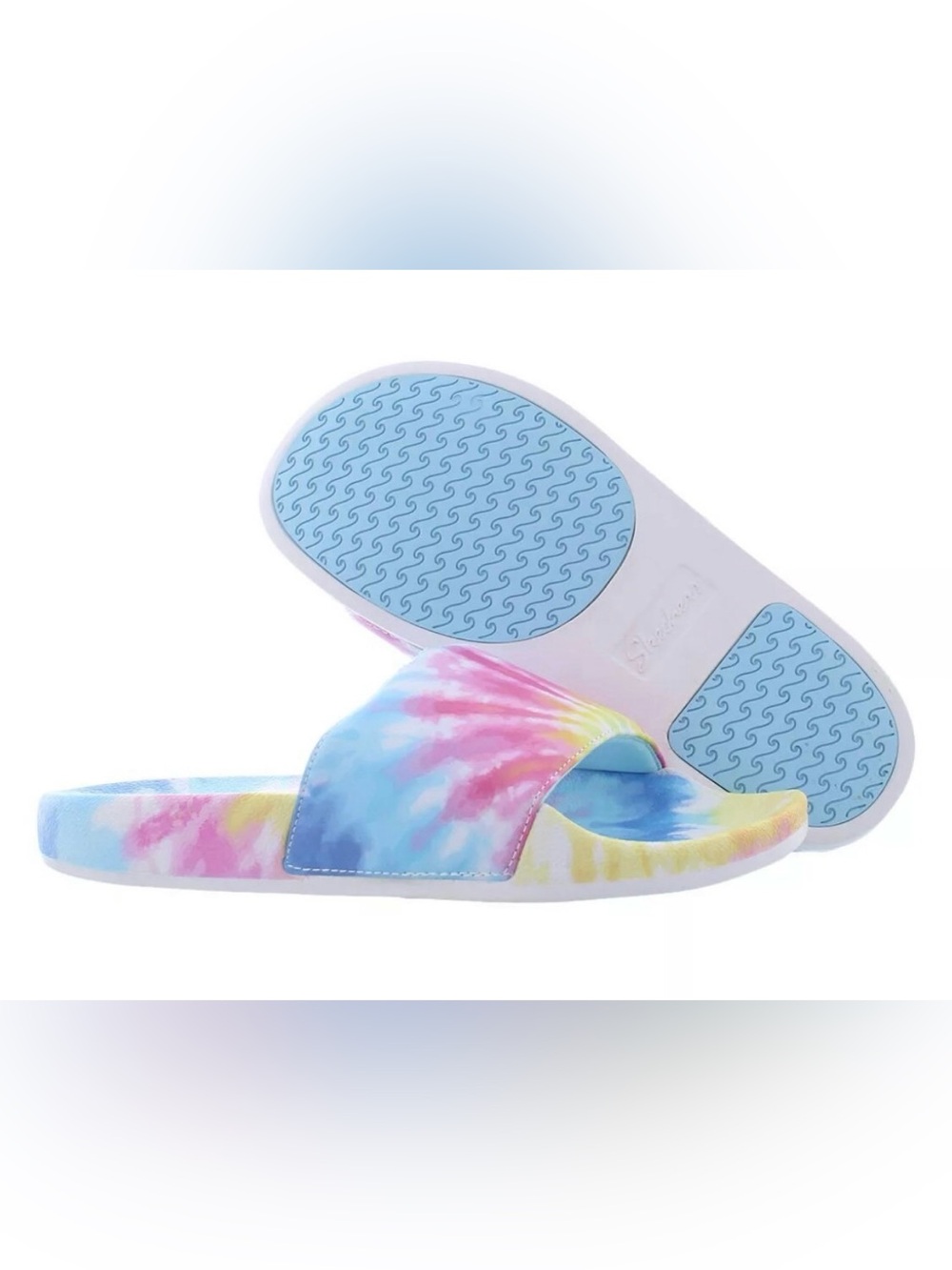 Skechers Women's Cali Pop Ups Trendy Luxe Foam Slide Sandals Size 8
